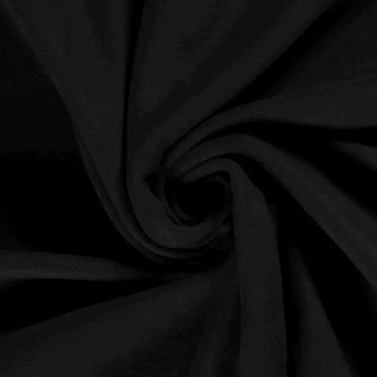 Sofort Bestellen 100% Baumwollfleece, schwarz