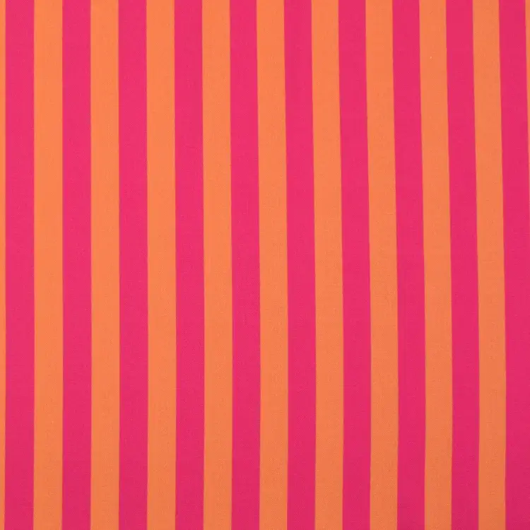 Dekostoff Halbpanama Joyful Stripes, orange Neue Kollektion