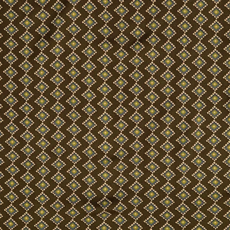 Direktkauf Viskose Twill Geometrics, olivgrün