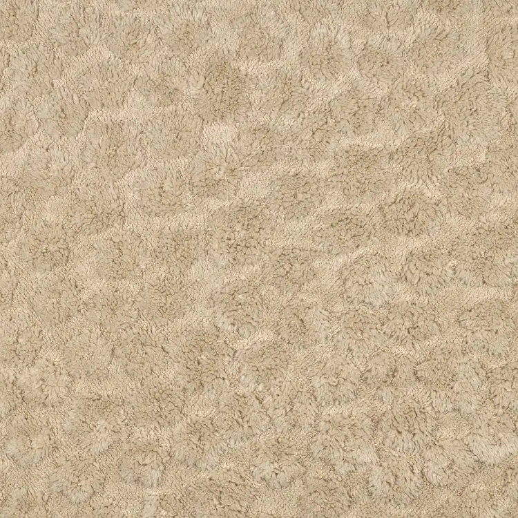 Neuheit Teddyplüsch Jacquard Blumen, hellbeige