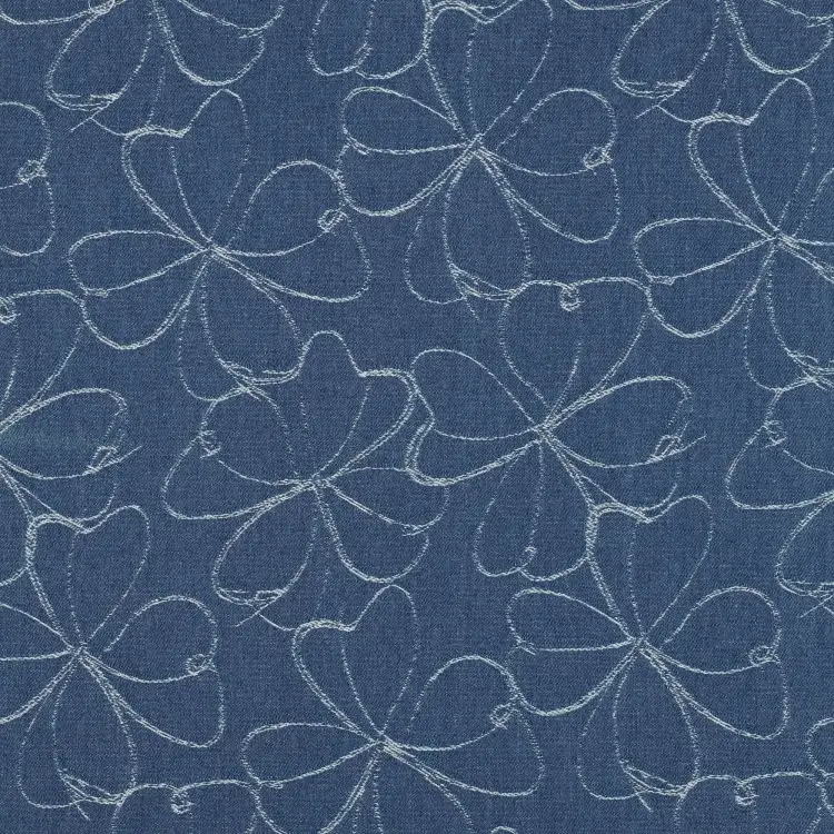 Preisreduziert Jacquard Jeans Flowers, mittellblau