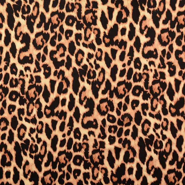 Viskose Satin Leo Style, braun Top-Angebot