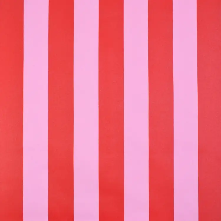 Neue Ware Beschichtete Baumwolle Big Stripes, rot