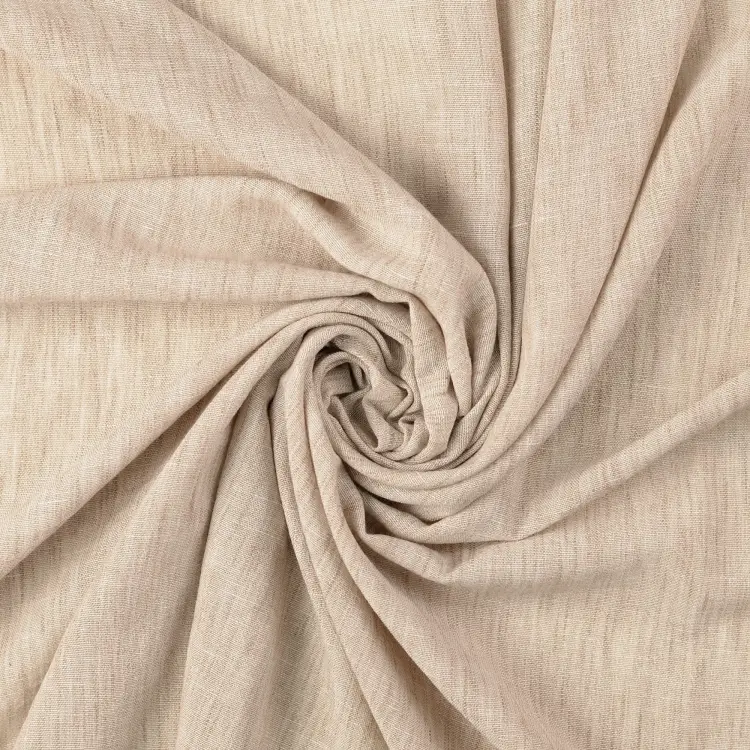 Heißes Angebot Polyesterstoff Leinen Look Melange, beige