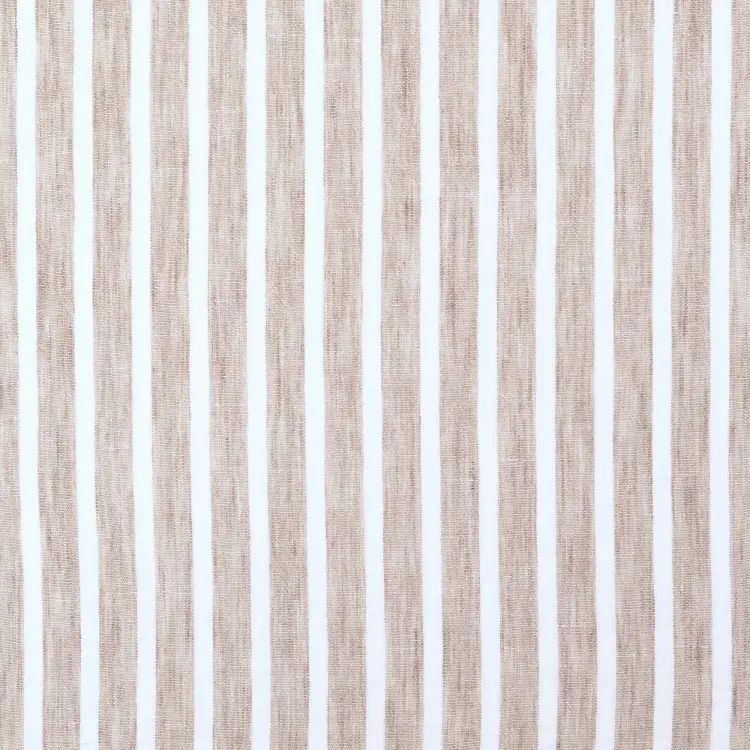 Polyesterstoff Leinen Look Stripes Melange, beige Neu