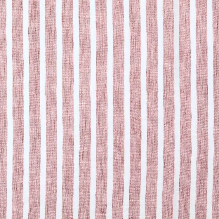 Polyesterstoff Leinen Look Stripes Melange, weinrot Markenware
