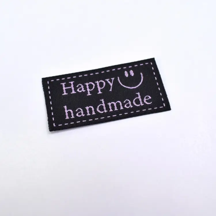 Webetikett Happy Handmade, schwarz Markenware