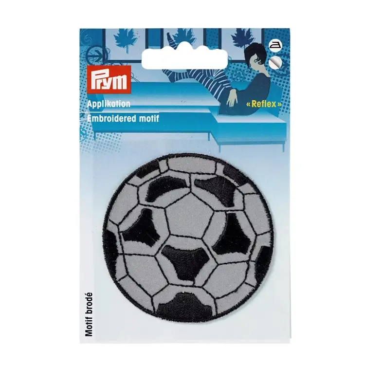 Abverkauf Prym Applikation Reflex Fußball, selbstklebend