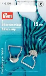 Bikiniverschlüsse ST silberfarbig 15 mm Zertifiziert