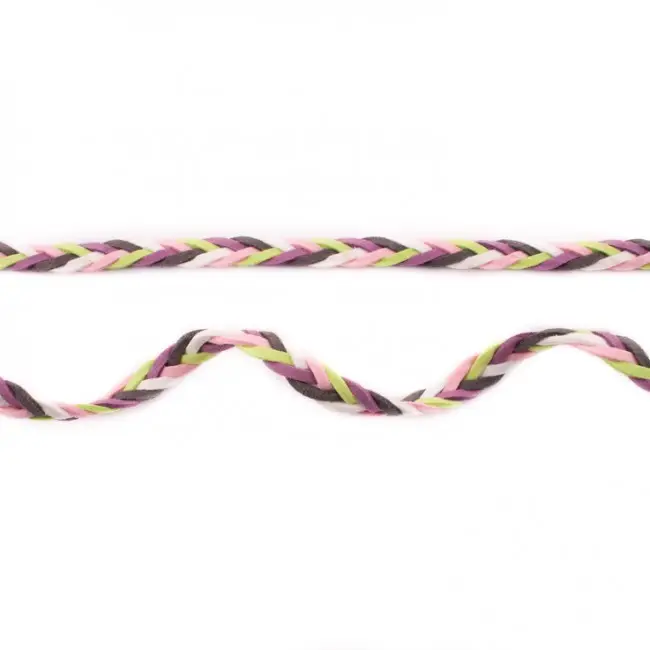 Wildleder Imitat Band geflochten bunt rosa lila grün weiß schwarz Meterware Breite: 0,8cm Preisknaller