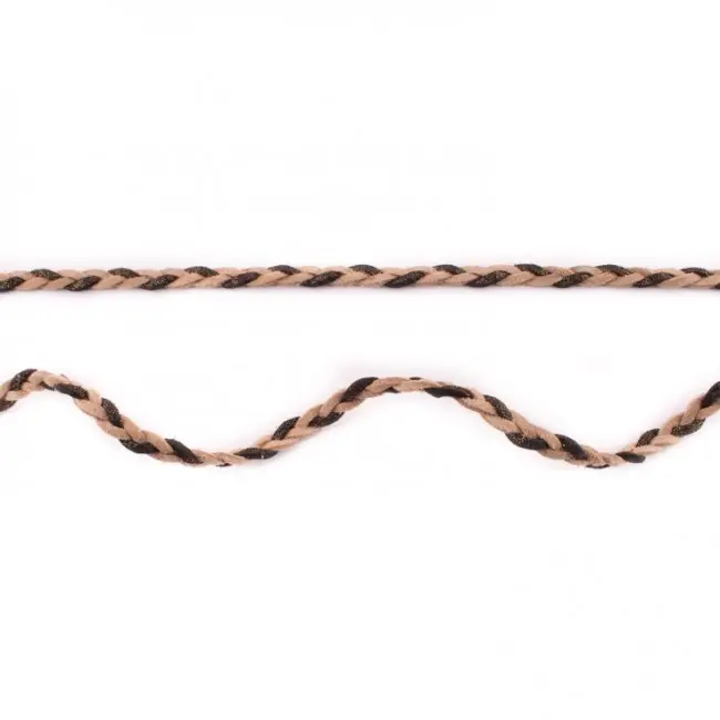 Expressversand Wildleder Imitat Band geflochten braun schwarz Glitzer Meterware Breite: 0,5cm