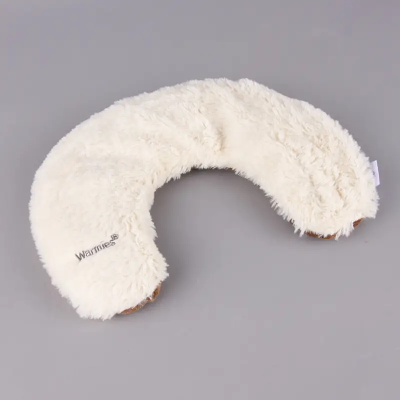 Günstig Warmies Nacken Wärmekissen Neck Warmer Sherpa weiß braun 100% Hirse-Lavendelfüllung