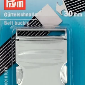 Prym Gürtelschnalle silberfarbig Metall 30mm Schneller Versand