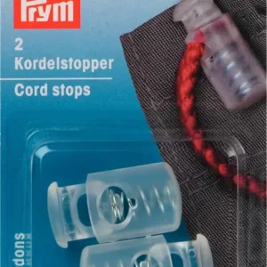 Prym 2 Kordelstopper 1-Loch transparent 2 Stück Geprüft
