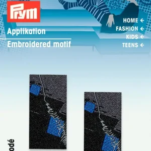 Top-Angebot Prym Applikation 2 Stück schwarz blau 3x1,5cm