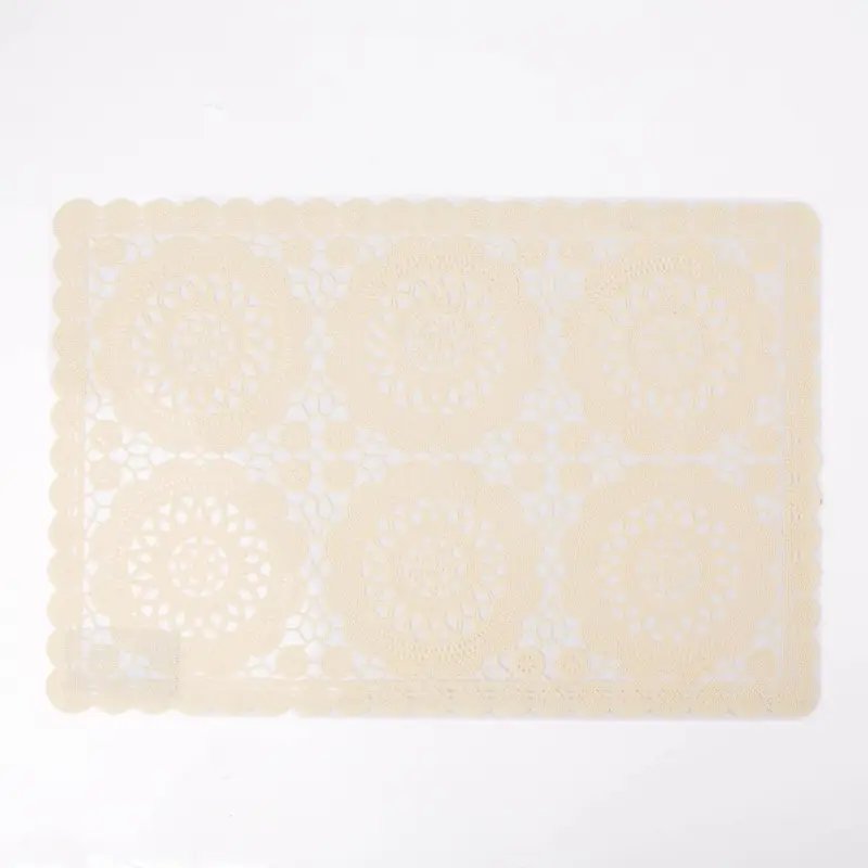 Platzset Häkel Floral 30x45cm creme Neu Im Sortiment