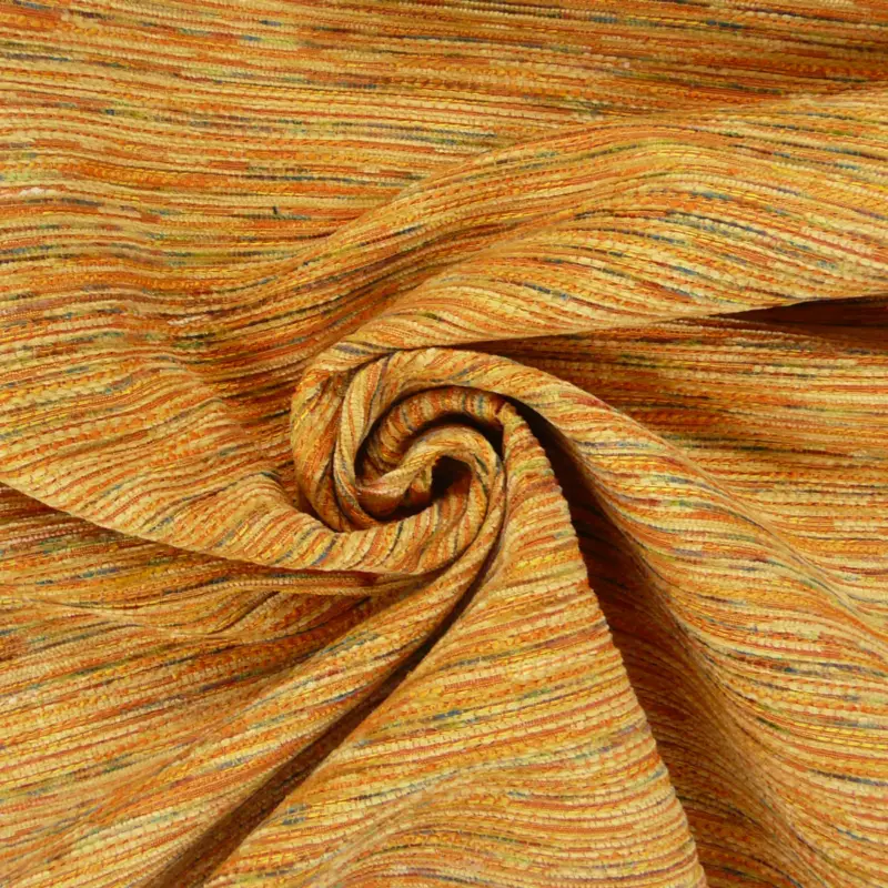 Neu Im Sortiment Möbelstoff Bezugsstoff GERLOS Streifen Chenille orange bunt