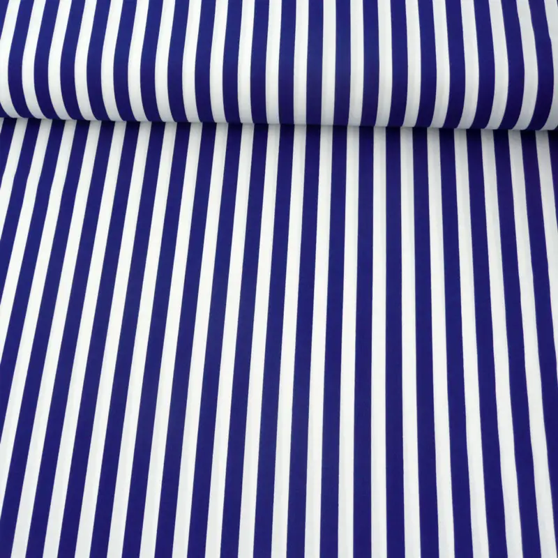 Polyester Streifen schmal weiß blau 1,5m Breite Finale Aktion