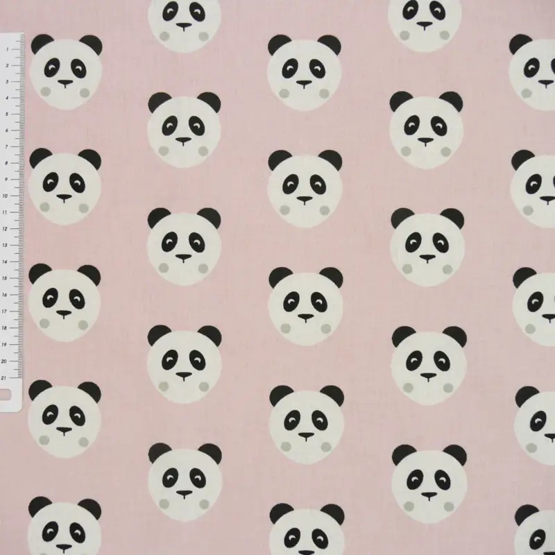Baumwollstoff Pandabär rosa Letzte Chance