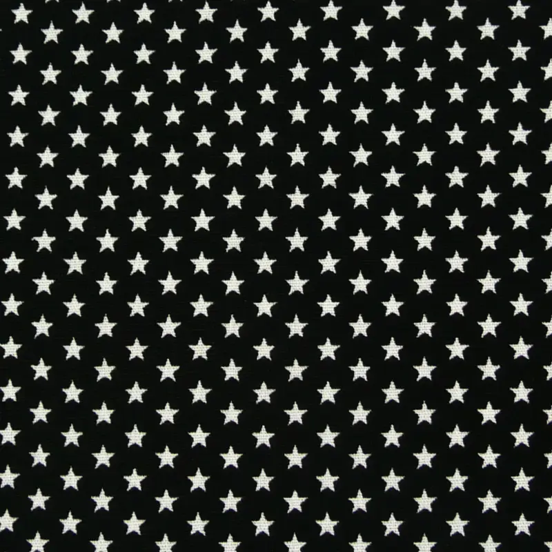 Baumwollstoff Mini Sterne schwarz weiß Markenprodukt