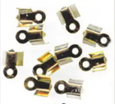 Verschlüsse Kordelklammern goldfarbig 10 Stück8x6mm Solange Der Vorrat Reicht