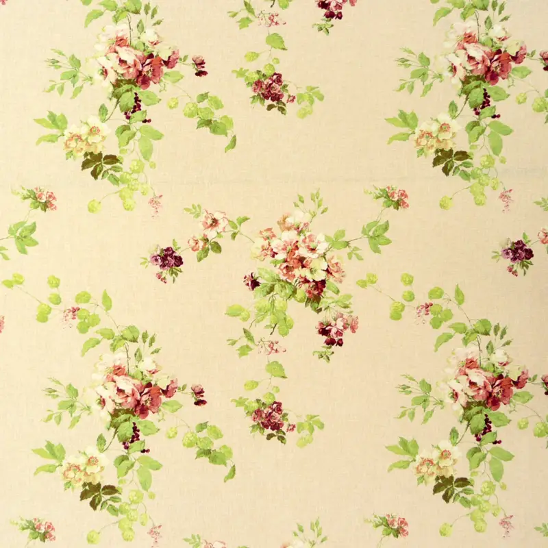 Neue Ware Brigitte von Boch Dekostoff Leinen-Viskose Meterware Fleur de réve Rosen lachs rosa 140cm