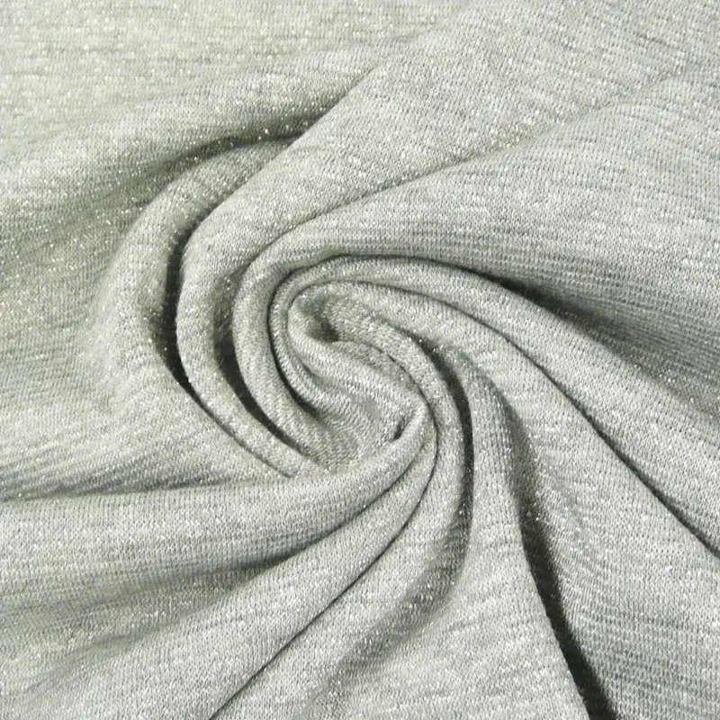 Jetzt Bestellen Viskose Stoff Lurex Jersey grau silber 1,60m Breite
