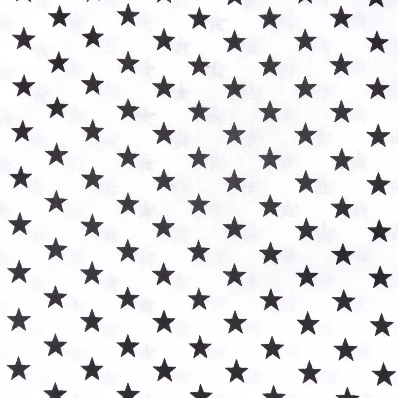 Expressversand Baumwollstoff Sterne ca. 1x1cm weiß schwarz