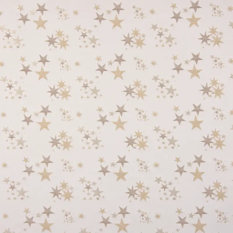 Beliebt Dekostoff Lurex Wendestoff Weihnachten beidseitig Sterne beige gold 1,6m Breite