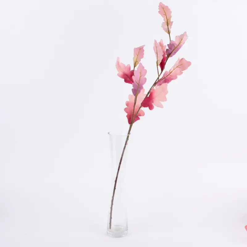 Kunstblume Blätter Zweig rosa pink 85cm Neue Ware