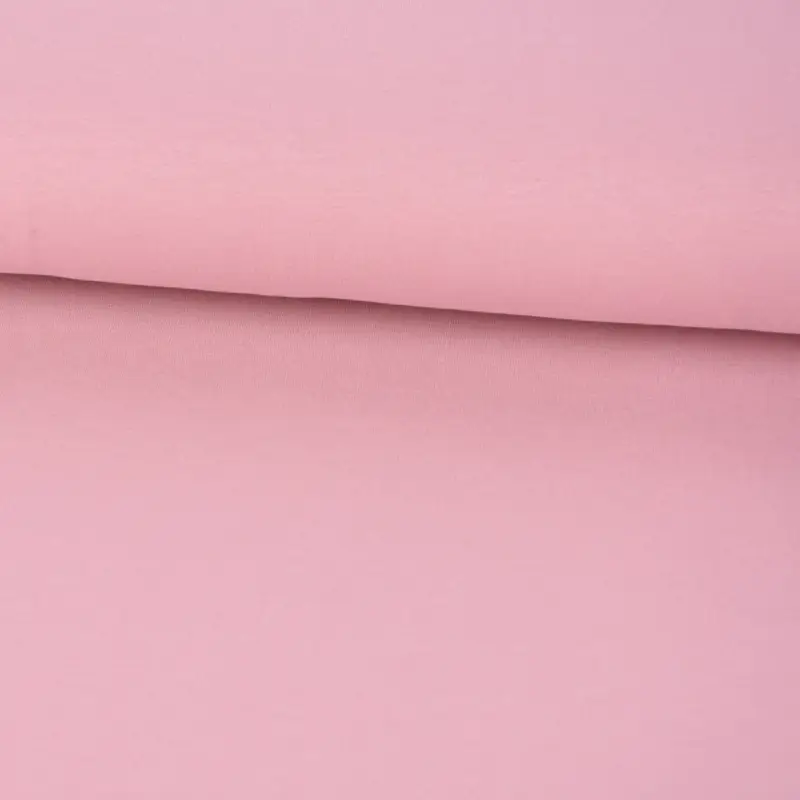 Zertifiziert Sweatstoff Meterware Bio Soft Sweat dünn uni Rosa 1,5m Breite
