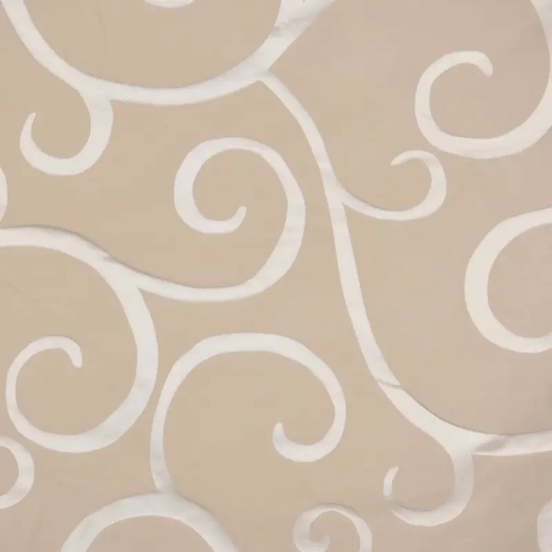 Beliebt Rasch Textil Dekostoff Gardinenstoff raumhoch Curl Ranken Schnörkel beige 300cm