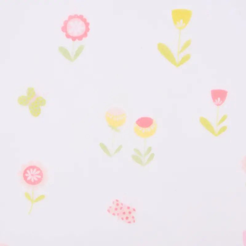 Schnäppchen Rasch Textil Gardinenstoff Voile transparent Forest Flower Blumen weiß bunt 1,40m Breite