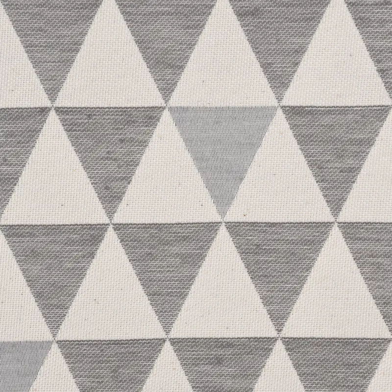 Nur Für Kurze Zeit Dekostoff Jacquard Doubleface Premium Triangel Retro Scandi grau hellbeige 1,4m Breite