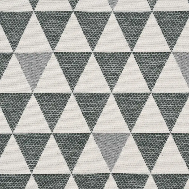 Dekostoff Jacquard Doubleface Premium Triangel Retro Scandi grün hellbeige 1,4m Breite Geprüft