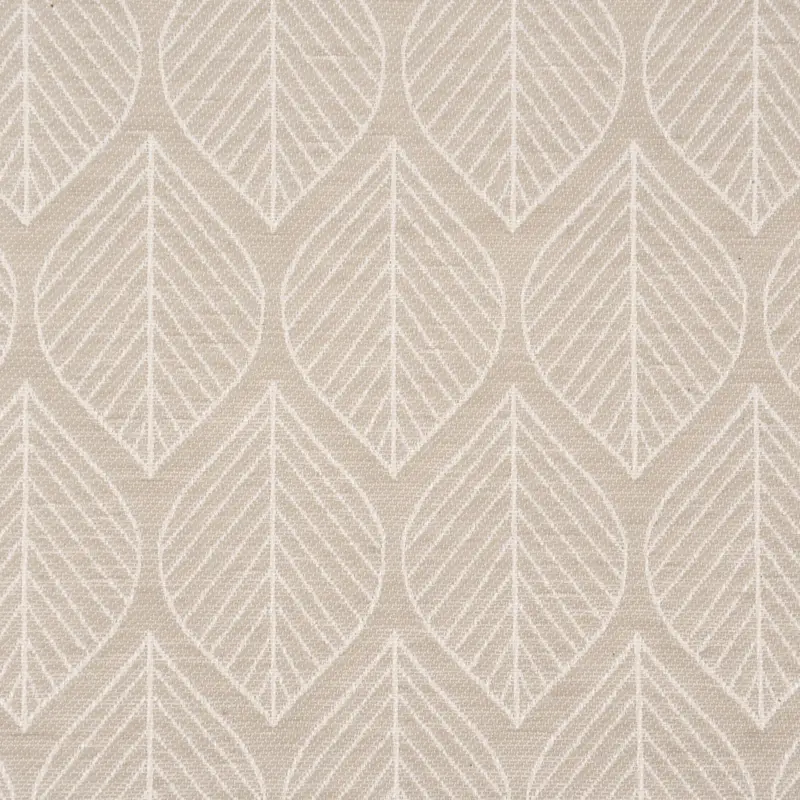 Top-Angebot Dekostoff Jacquard Doubleface Premium Leaf Retro Scandi Blätter beige 1,4m Breite