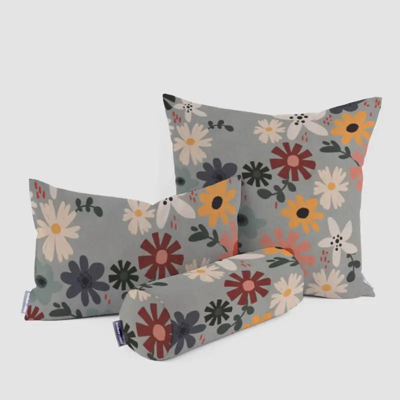 Highlight SCHÖNER LEBEN. Kissenhülle Blumen Blüten mint bunt verschiedene Größen