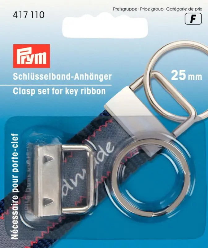 Prym Schlüsselband Anhänger silber 2,5x2,5cm Günstig