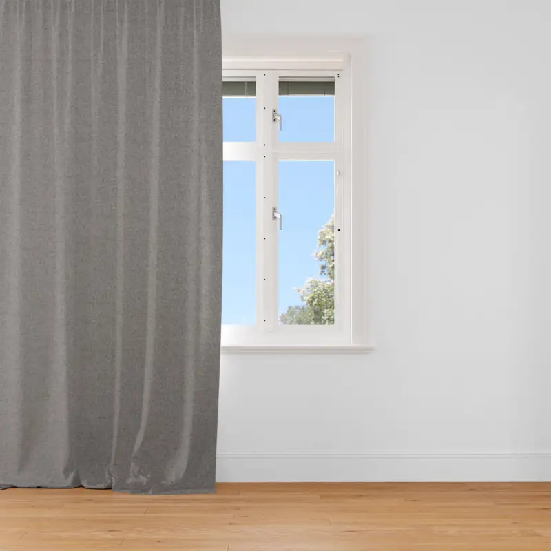 SCHÖNER LEBEN. Vorhang Leinenlook meliert uni schwarz 245cm oder Wunschlänge Direkt Vom Hersteller