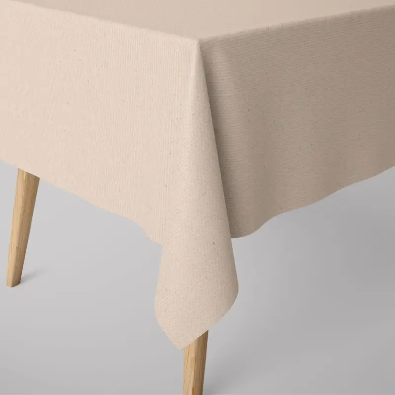 SCHÖNER LEBEN. Tischdecke Leinenlook uni creme verschiedene Größen Top-Seller