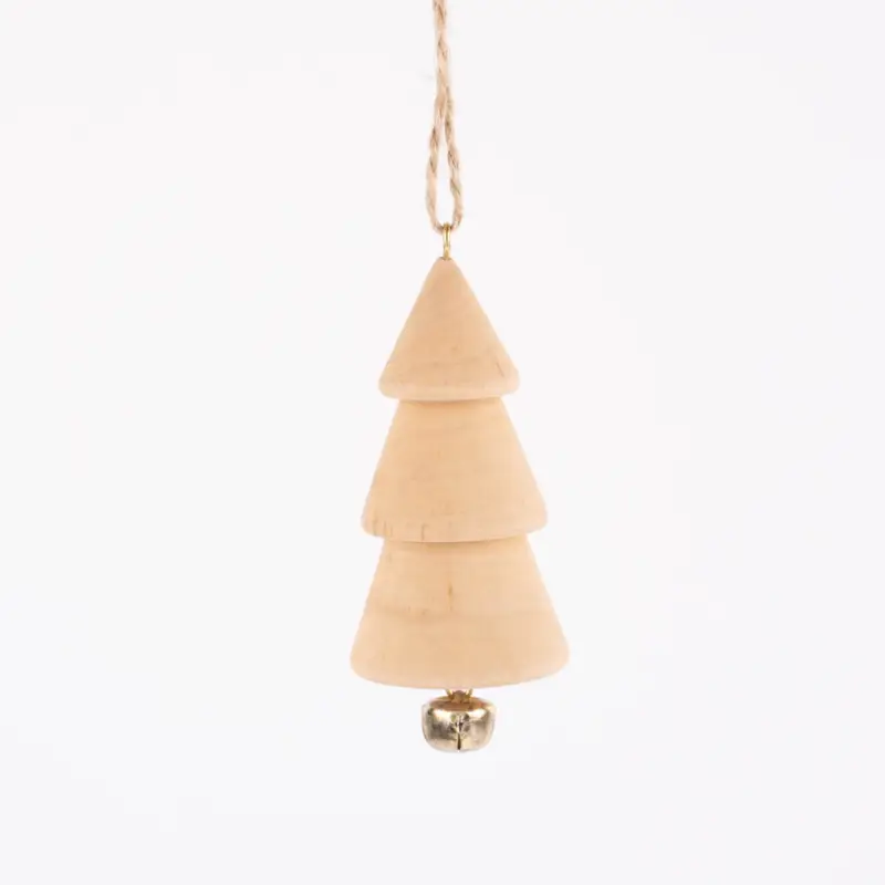 Finale Aktion Rico Design Dekohänger Tannenbaum mit Glocke natur 22x4cm