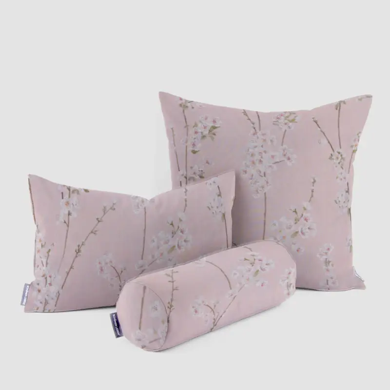 SCHÖNER LEBEN. Kissenhülle Almond Blossom Mandelblütenzweige rosa verschiedene Größen Sale