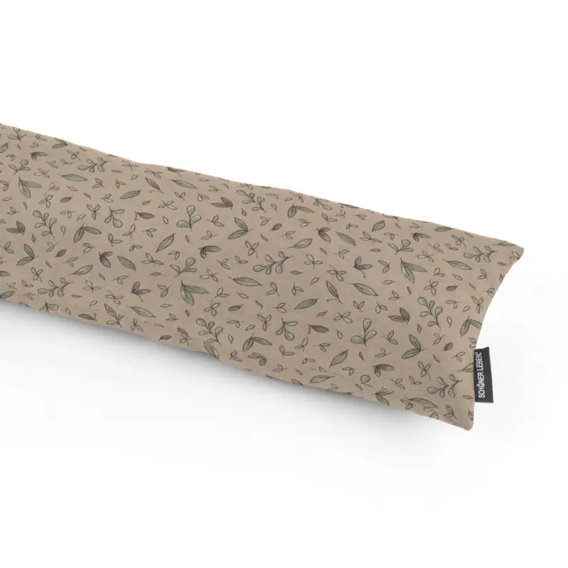 Top-Seller SCHÖNER LEBEN. Zugluftstopper Leinenlook Leaf Soft Watercolor Allover Blätter natur grün verschiedene Größen