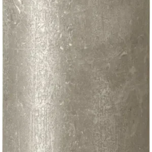 Saisonangebot Bolsius Stumpenkerze Shimmer Rustik champagne 7x13cm