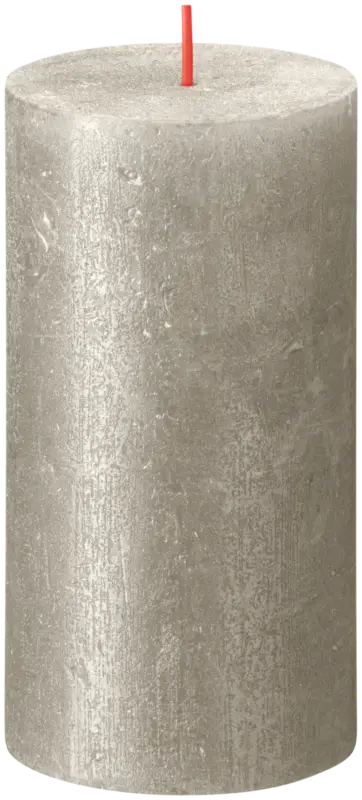 Saisonangebot Bolsius Stumpenkerze Shimmer Rustik champagne 7x13cm