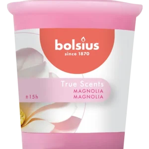 Garantierte Lieferung Bolsius Votivkerze Duftkerze True Scents Aromatic Magnolie rosa 4,5x5cm