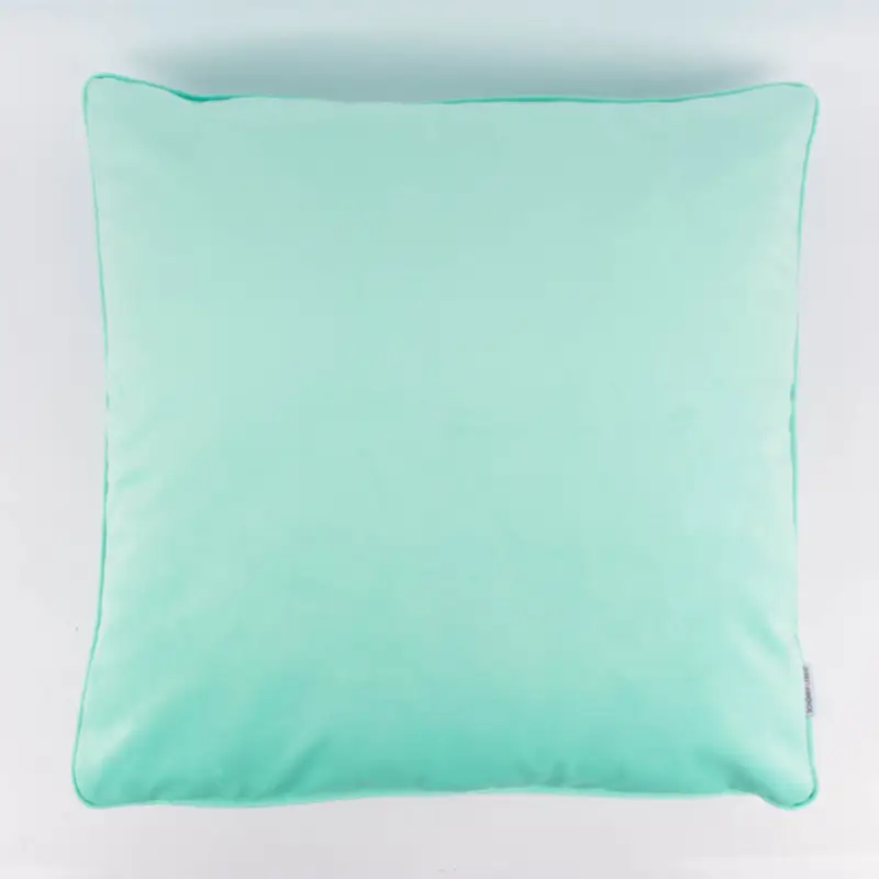 SCHÖNER LEBEN. Samtkissen mit Kederumrandung und Federfüllung mint 70x70cm Top-Seller