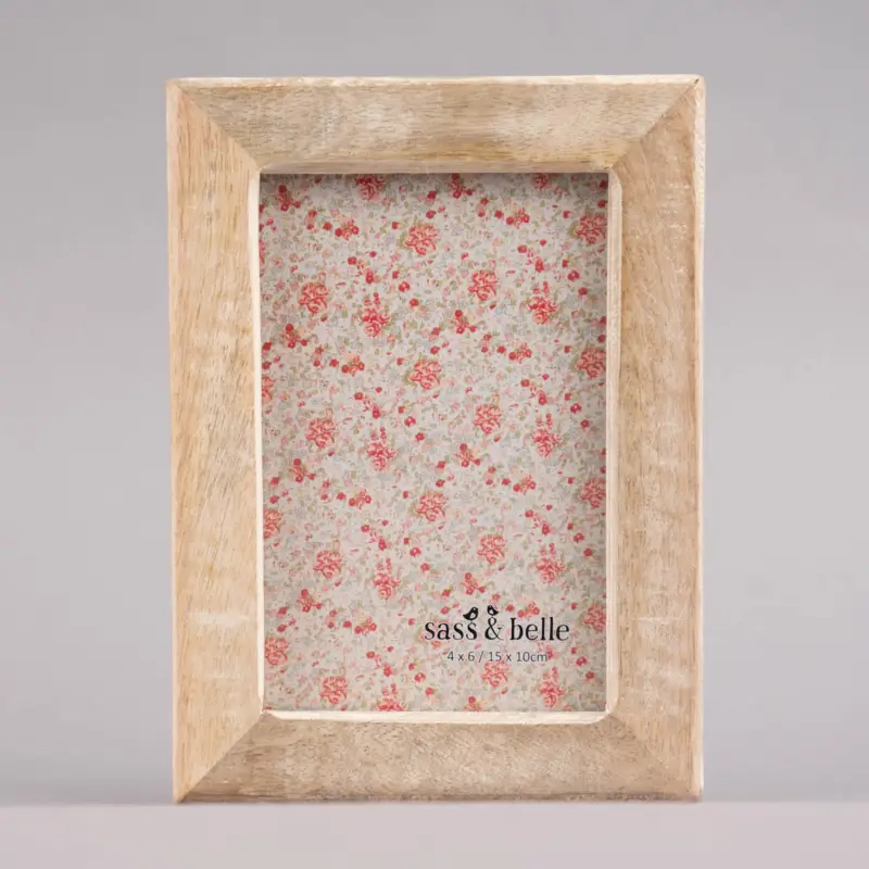 Bilderrahmen Holz Vintage gebleicht natur 19x14cm Geprüft