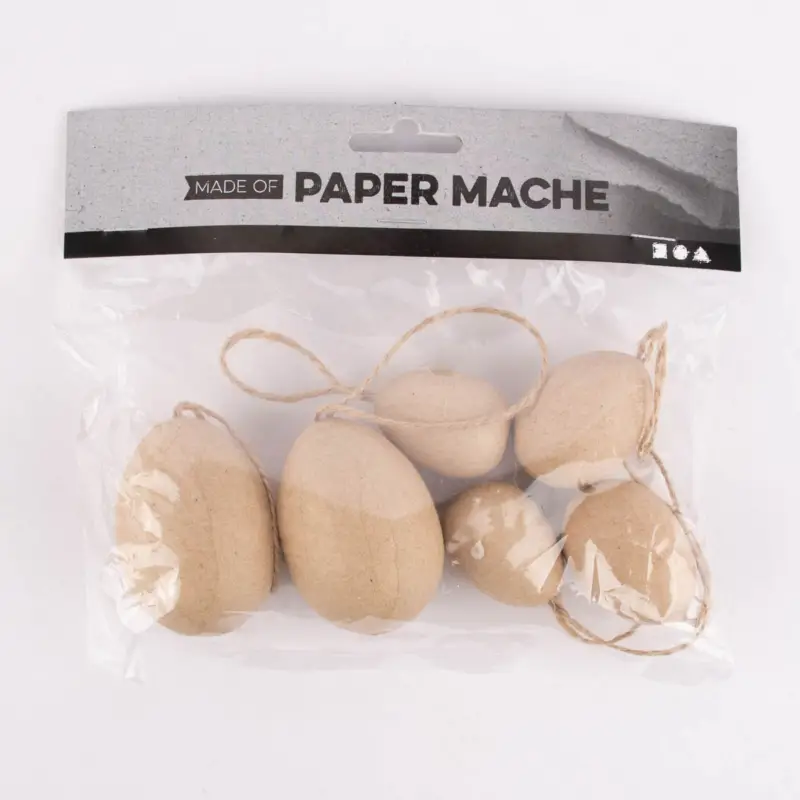 Geprüft Creativ Company Dekohänger Ei Pappmaché natur 6 Stück