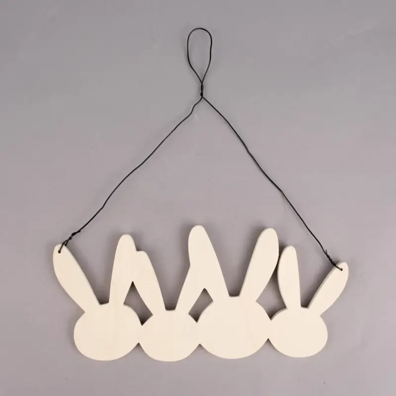 Meistverkauft Creativ Company Dekohänger Hasenfamilie Holz natur 25x11cm
